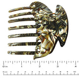 French Amie Wow Grip Onyx Silver Medium Handmade Side Slide Jaw Claw Hair Clip-FRENCH AMIE-ebuyfashion.com