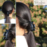 Parcelona French Classic 3" Medium Celluloid Hair Claws for Women & Girls (2Pcs)