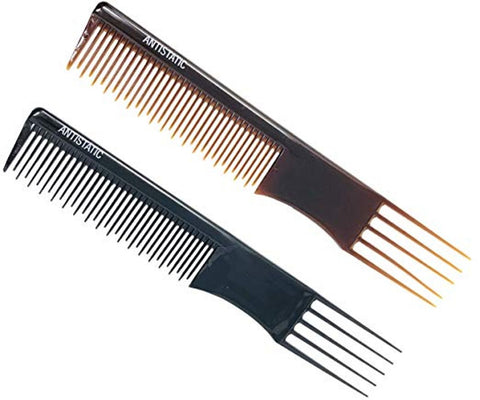 Parcelona French Professional Salon Shell N Black Celluloid Anti static Combs