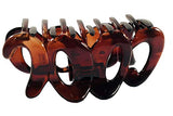 Parcelona France COOL Covered Spring Tortoise Shell Celluloid Jaw Claw Hair Clip