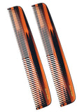 French Amie Sleek Handmade shell 7 Inch Long Celluloid Hair Dressing Combs