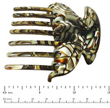 French Amie Wow Grip Onyx Silver Small Handmade Side Slide Jaw Claw Hair Clip-FRENCH AMIE-ebuyfashion.com
