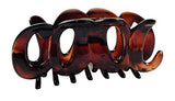 Parcelona France COOL Covered Spring Tortoise Shell Celluloid Jaw Claw Hair Clip