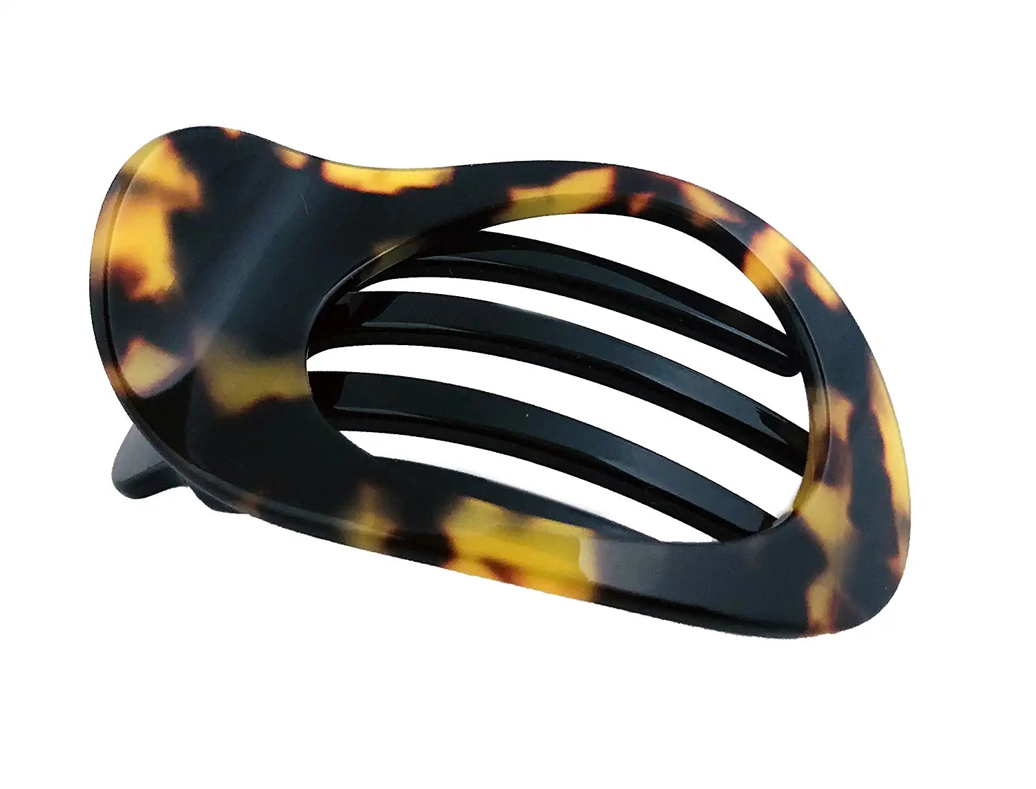 French Amie Oval 3" Small Handmade Side Slide Hair Claw Clip for Fine Hair