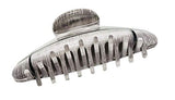 Parcelona French Clamp Cosmic Grey Large Covered Spring Jaw Hair Claw Clip