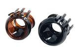 Parcelona Round Small Shell & Black Pony Jaw Hair Claw Clip with Covered Spring