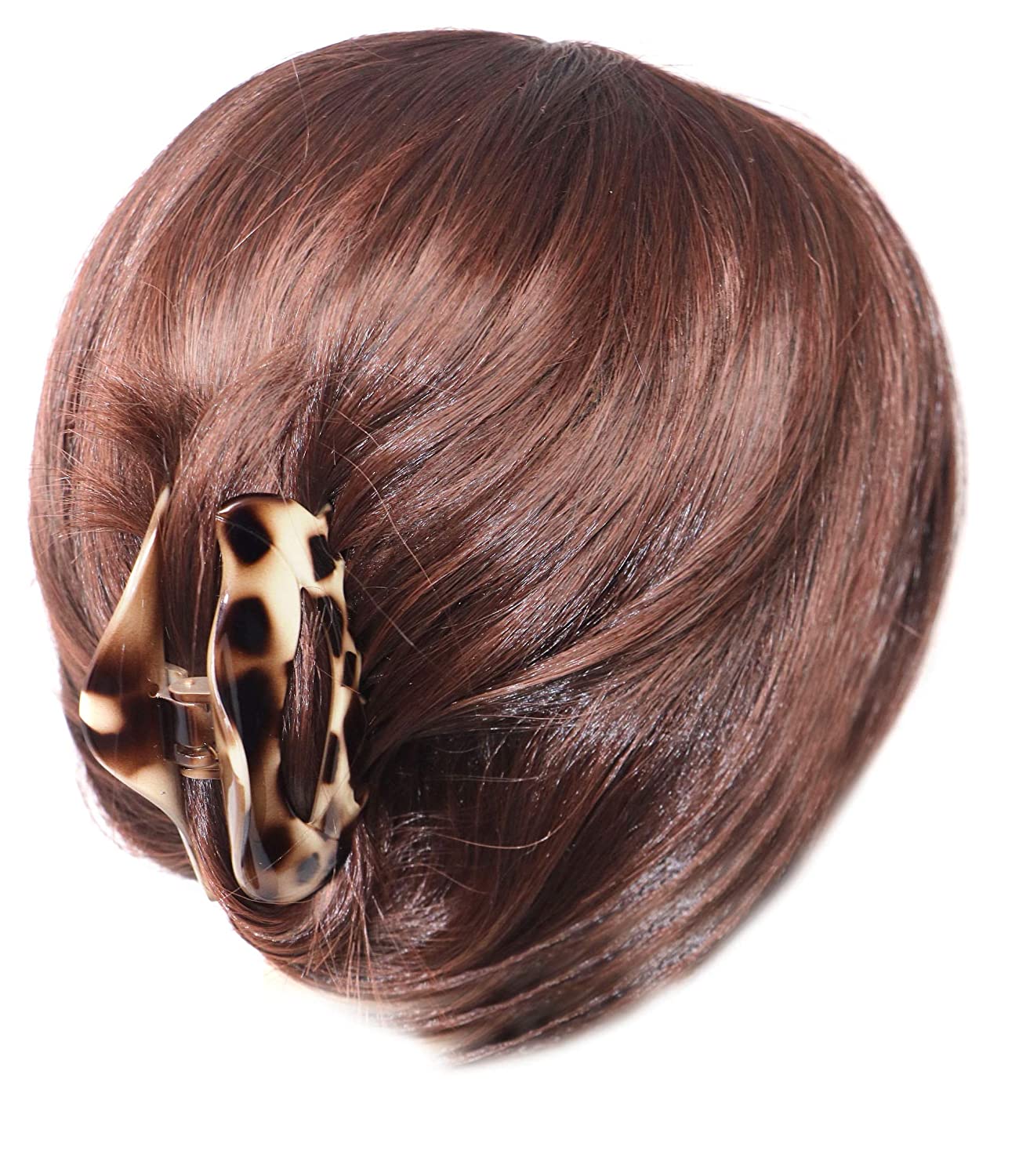 Parcelona French Swift Tokyo Brown Medium Cellulose Sturdy Jaw Hair Claw Clip