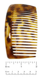Parcelona French Large Light Shell 23 Teeth Celluloid Hair Side Combs 4.5 Inch