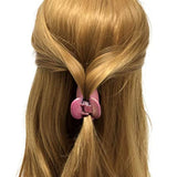 Parcelona French Clamp Matte Pink and Blue Small Crackled Pattern Claw Clips