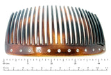 Parcelona French Glossy Crystals Brown Large 4 1/4" Set of 2 Good Grip 23 Teeth