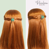Parcelona French Classic 1.5" Small Celluloid Set of 3 Hair Claws for Women