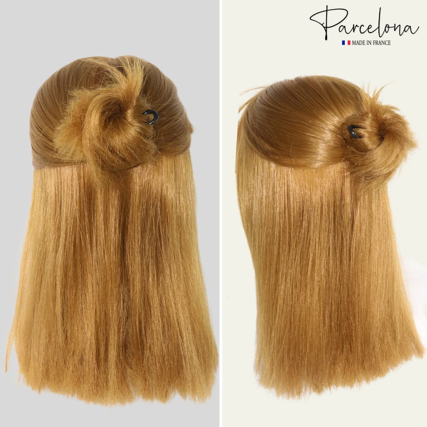 Parcelona French Slick Medium Celluloid Acetate Wavy U Shaped Hair Pin for Women