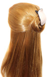 French Amie Handmade Onde Cream Ivory Hair Side Slider In Secure Grip Claw Clip