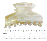 French Amie Chic Ivory Handmade Large 3 Inch Celluloid Jaw Hair Claw Clip-French Amie-ebuyfashion.com