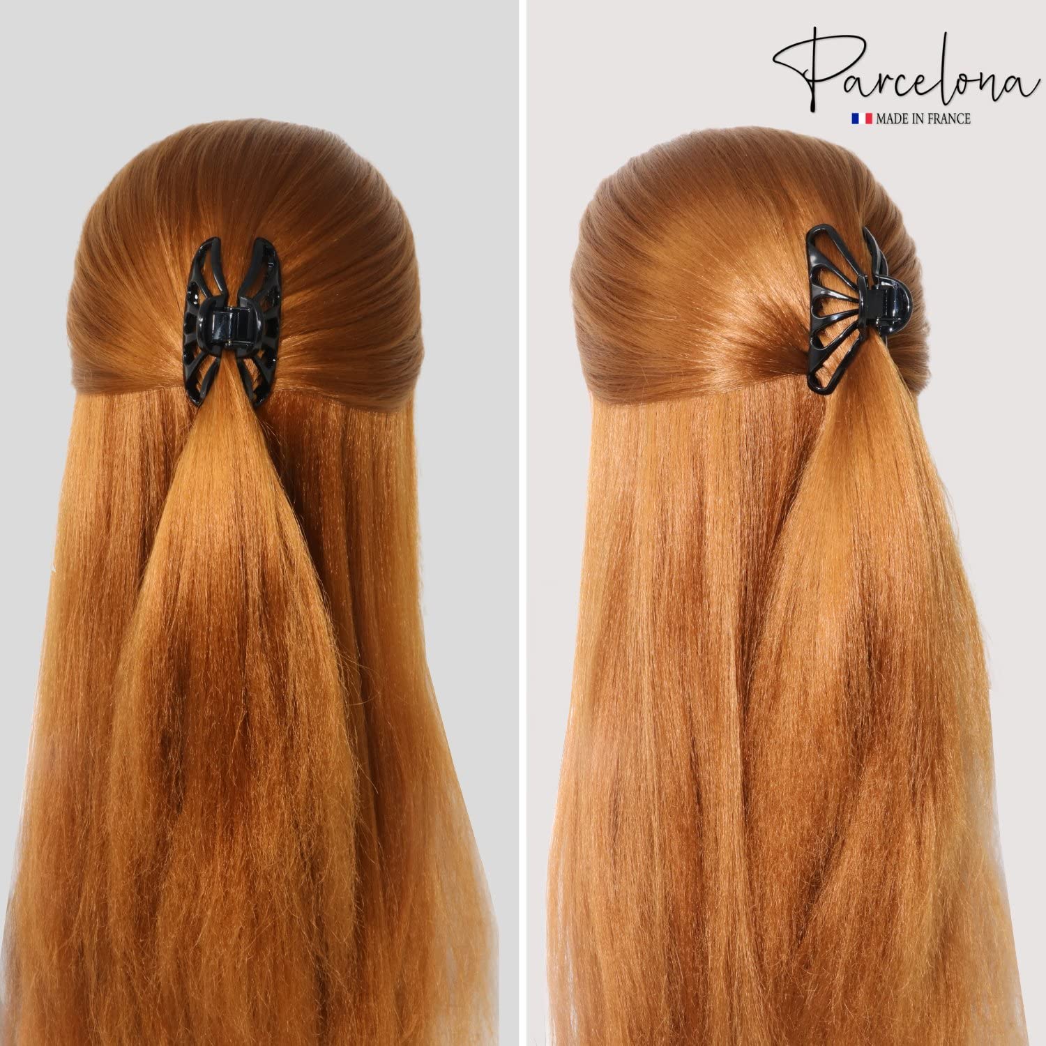Parcelona French Rain Drop Small 2 3/4" Cellulose Jaw Hair Claw for Women