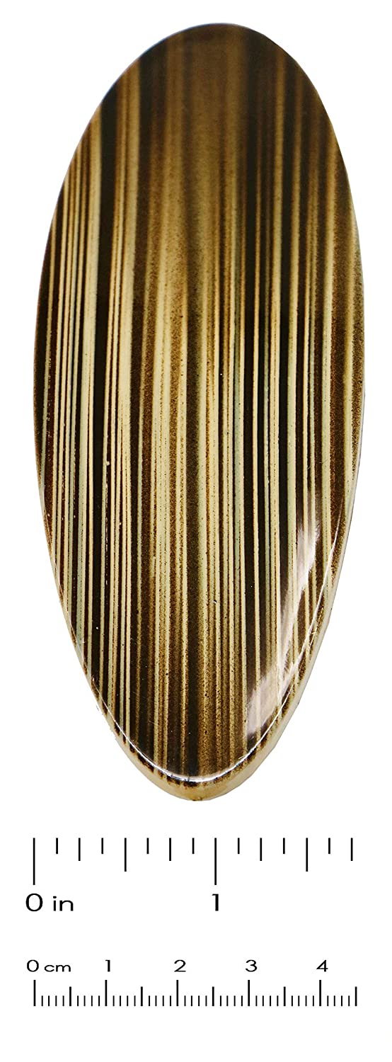 Parcelona French Oval Grey Beige Cellulose Acetate Automatic Hair Clip Barrette