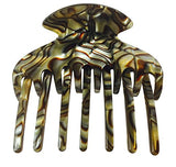 French Amie Wow Grip Onyx Silver Small Handmade Side Slide Jaw Claw Hair Clip-FRENCH AMIE-ebuyfashion.com