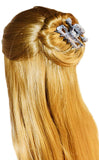 Parcelona French Classic Grey 2.5 inch Jaw Hair Claw Clip Clutcher