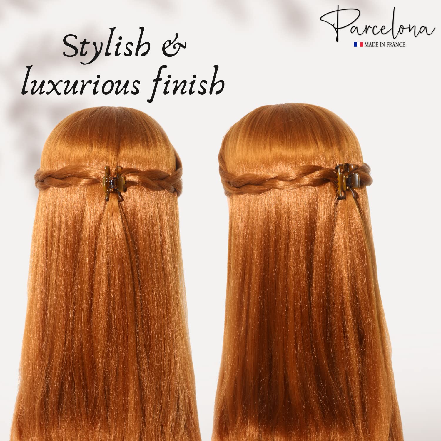 Parcelona French Classic Small 1 1/2" Cellulose Acetate Set of 2 Hair Claws