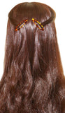 Parcelona French Ellipse Shell Design Medium Set of 6 Snap Clic Clac Hair Pins