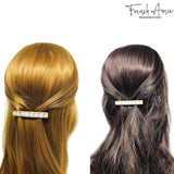 French Amie Small 2 1/4" Celluloid Handmade Hair Barrette for Women and Girls