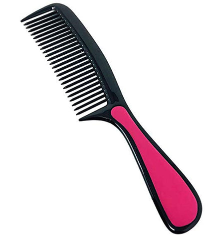 Parcelona French Detangling Black Fuchsia Anti-static Hair Comb with Handle