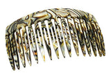 French Amie Onyx Handmade Medium 16 Teeth Celluloid Side Hair Comb