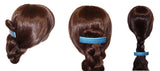 Parcelona French Silver Streaks Bright Blue Strong Grip Hair Clip Barrette