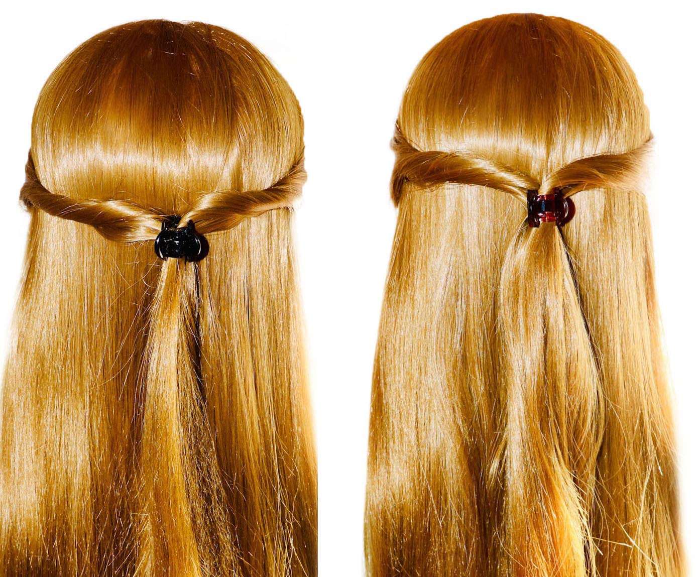Parcelona French Little Belle Shell And Black Cellulose Set Of 2 Mini Hair Claws