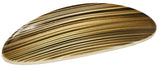 Parcelona French Oval Grey Beige Celluloid Acetate Automatic Hair Clip Barrette