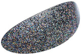 French Amie Glittery Oval Silver Large Handmade Celluloid Hair Clip Barrette