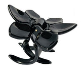 Parcelona French Clove Flower 4 Teeth Black Pony Holder Hair Claw 2 Inch