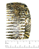 French Amie Onyx Handmade Medium 16 Teeth Celluloid Side Hair Comb