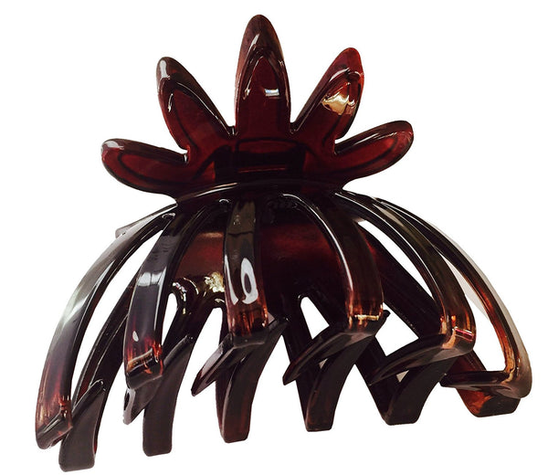 Parcelona France Flower Wide Shell Covered Spring Celluloid Hair Claw Clip-ebuyfashion.com-ebuyfashion.com