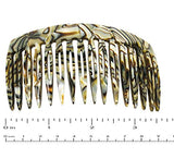 French Amie Onyx Handmade Medium 16 Teeth Celluloid Side Hair Comb