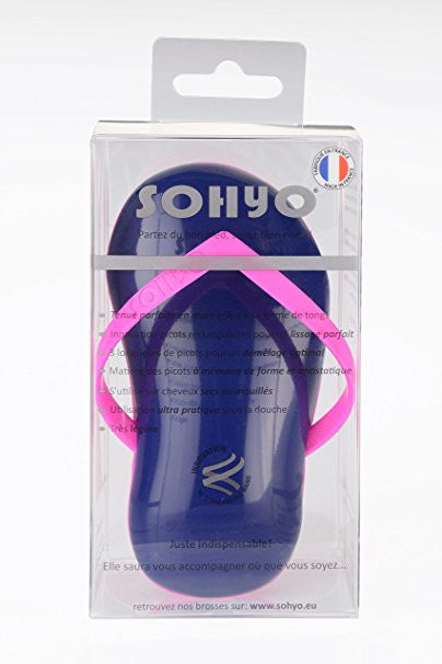 Sohyo Flip Flop Blue Sarah Detangler Hair Brush Comb For Kids-Sohyo-ebuyfashion.com