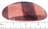 Parcelona French Oval Wide Salmon Brown Checks Automatic Hair Clip Barrette