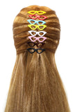 Parcelona French Retro Glasses Small 2 1/4” Celluloid Set of 8 Snap Barrettes