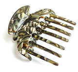 French Amie Wow Grip Onyx Silver Small Handmade Side Slide Jaw Claw Hair Clip-FRENCH AMIE-ebuyfashion.com