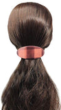 Parcelona French Oval Wide Salmon Brown Checks Automatic Hair Clip Barrette
