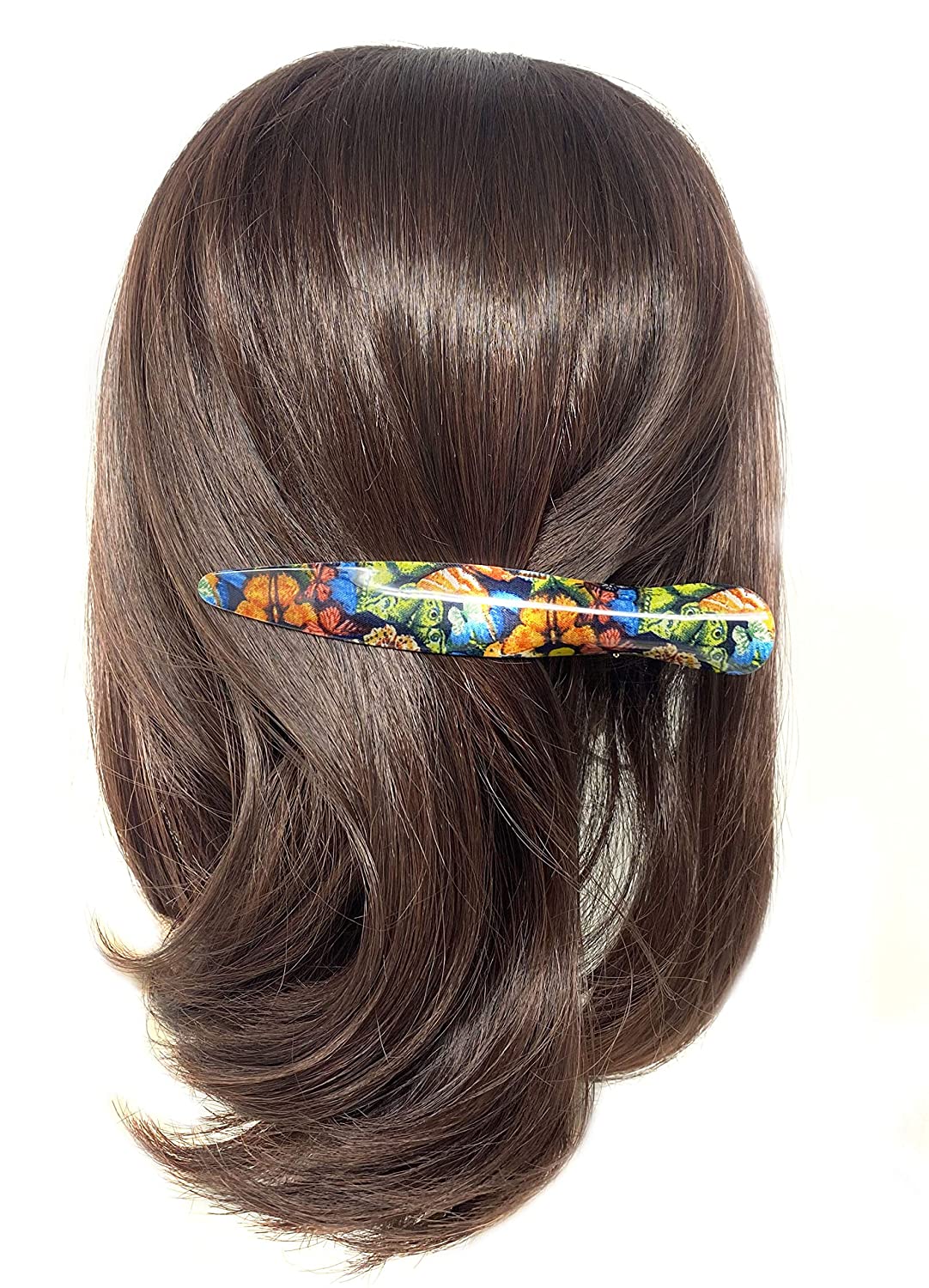 French Amie Large Brill Beak Handmade Salon Hinge Hair Side Slider