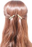 French Amie Mini Onyx Silver Grey Set of 2 Handmade No Metal Hair Barrettes