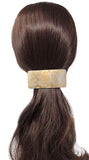 Parcelona French Golden Foot Print Bar Wide Large Hair Clip Barrette