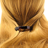 Parcelona French Arced Small Tortoise Shell and Black Curved Cellulose Hair Clip