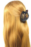 Parcelona French Round Spiral Shell Celluloid Fish Style Pony Hair Claw