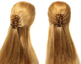 Parcelona French Crab Interlocking Savana Large 3.5” Celluloid Side Hair Comb