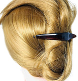 Parcelona French Beak Clasp Shell N Black Salon Hinge Side Slide In Hair Claws