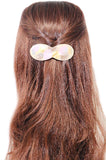 Parcelona French Hugs Pegasus Golden Pink Brown Splash Handpainted Hair Barrette
