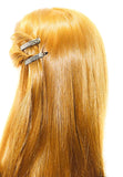 French Amie Mini Opera Set of 2 Celluloid Handmade No Metal Hair Clip Barrettes