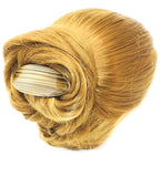 Parcelona French Oval Grey Beige Celluloid Acetate Automatic Hair Clip Barrette